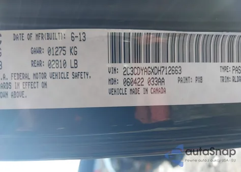 2013 Dodge Challenger Rallye Redline из США, поврежденный, VIN 2C3CDYAGXDH712663